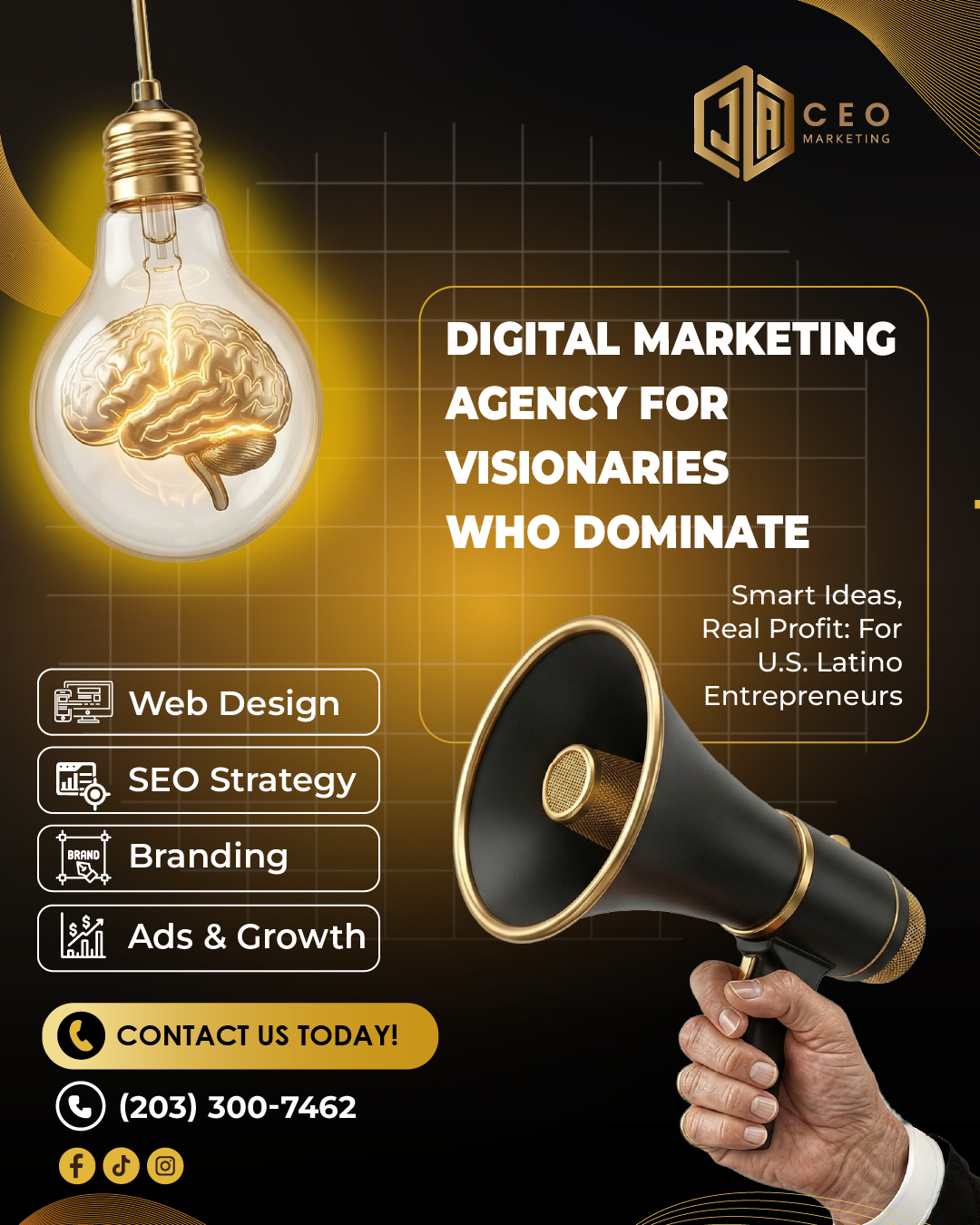 Promotional design created to improve digital presence