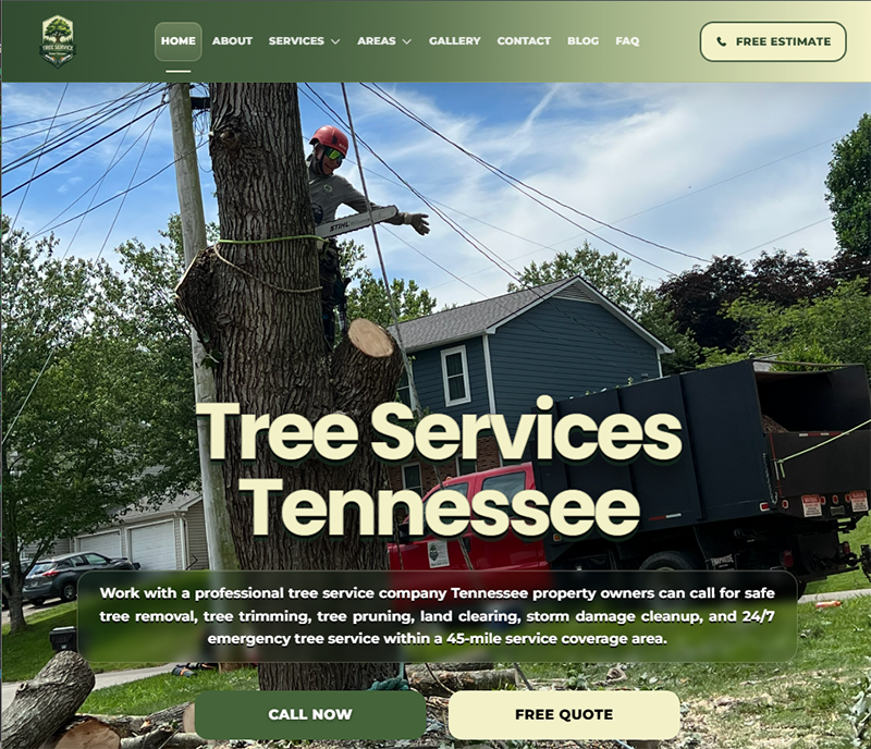Professional website layout created by CEO Marketing